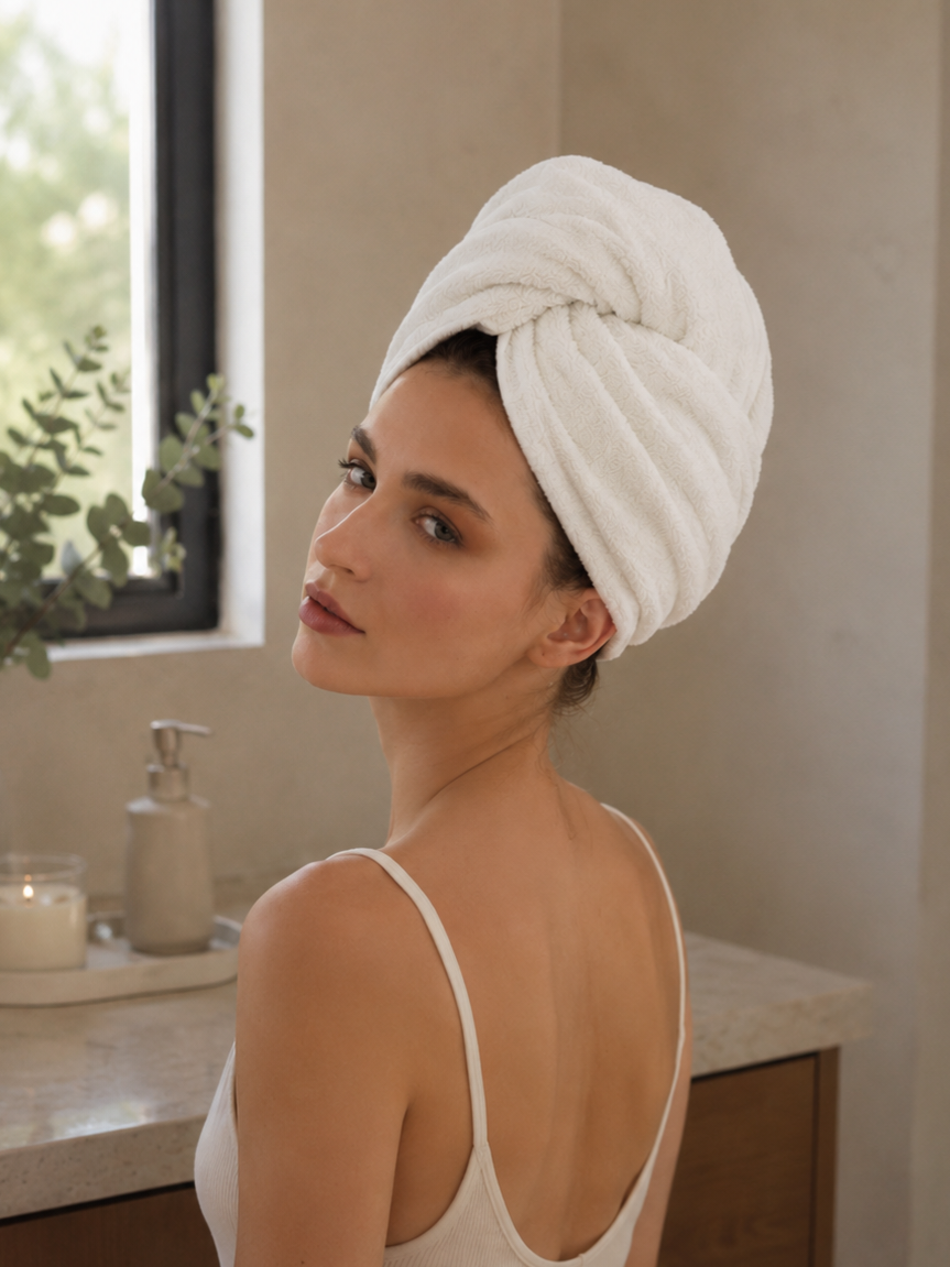 Microfibre Hair Towel Wrap – QuickDry Hair Turban