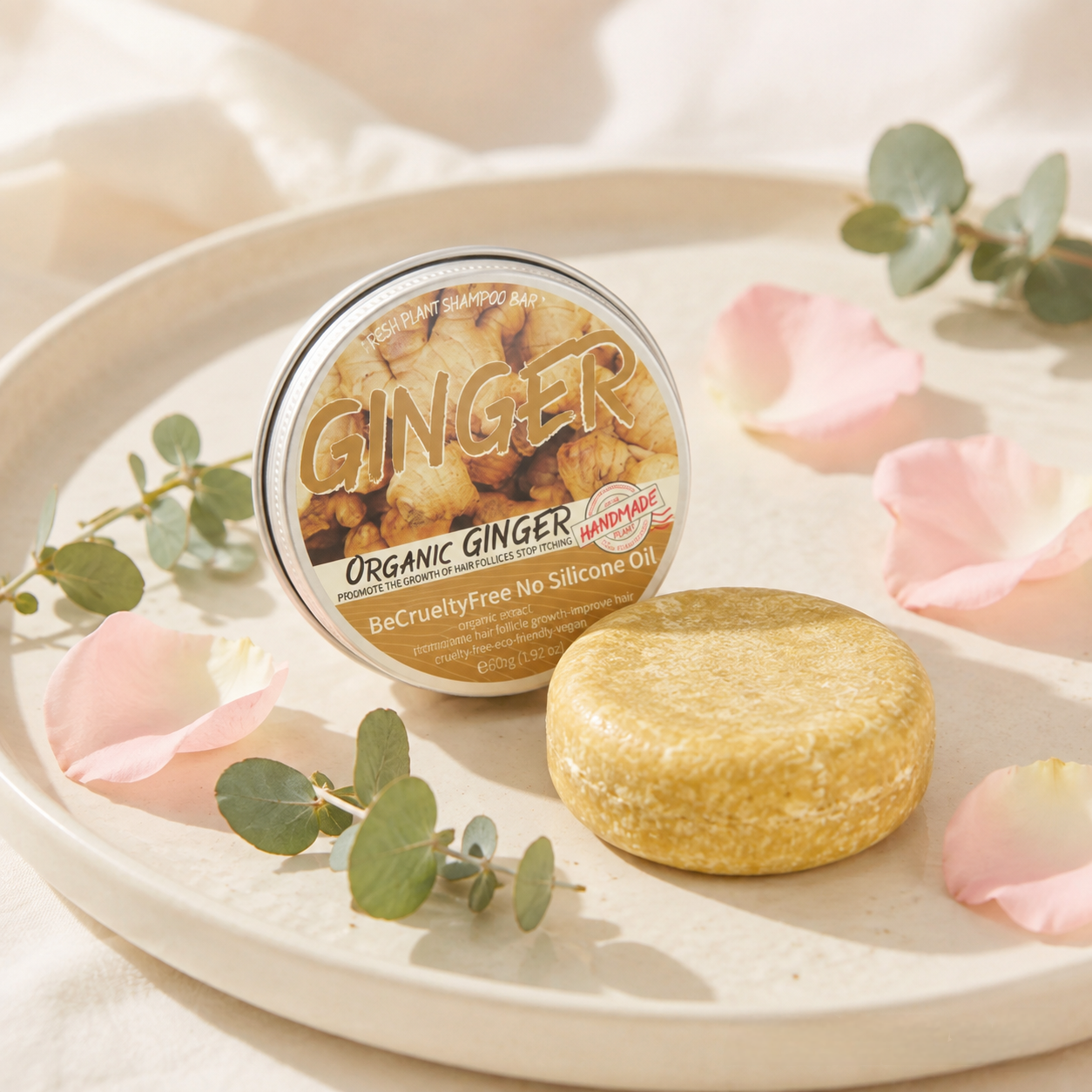 Natural botanical shampoo bar