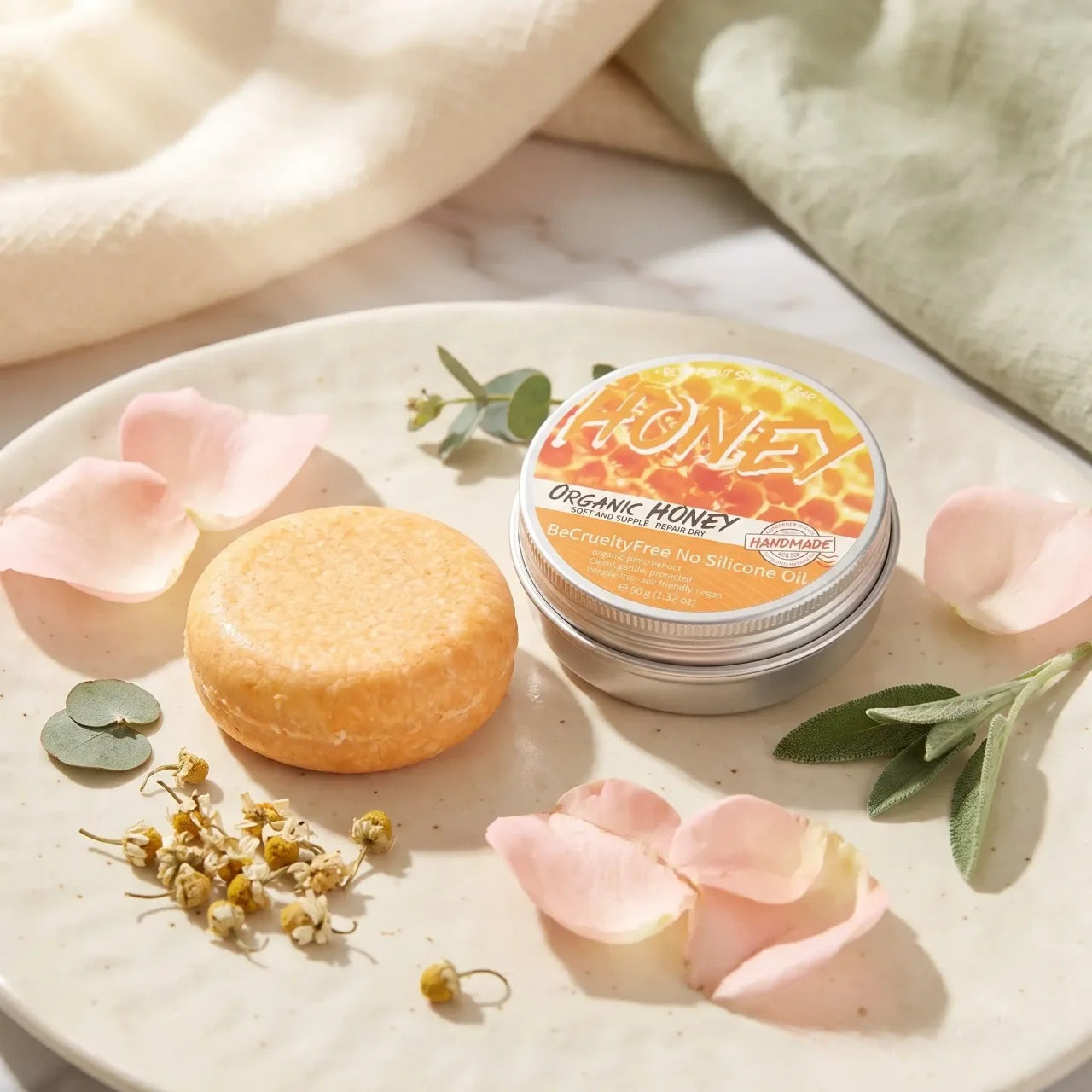 Natural botanical shampoo bar