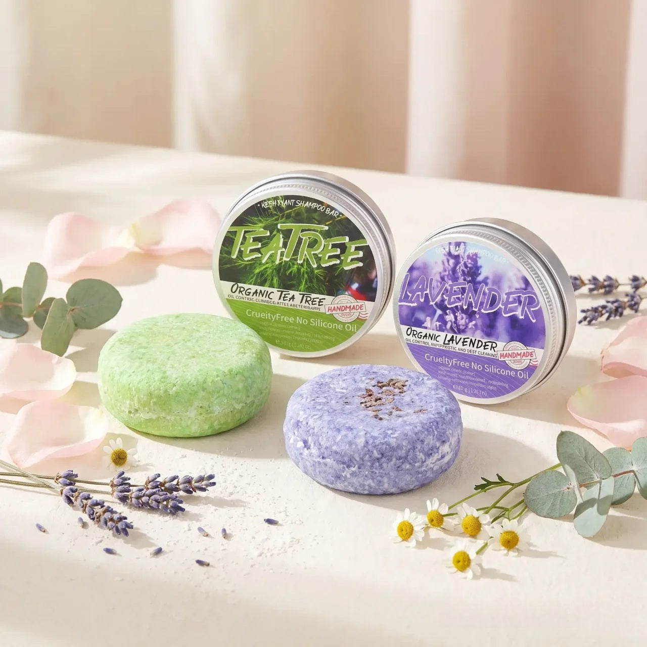 Natural botanical shampoo bar