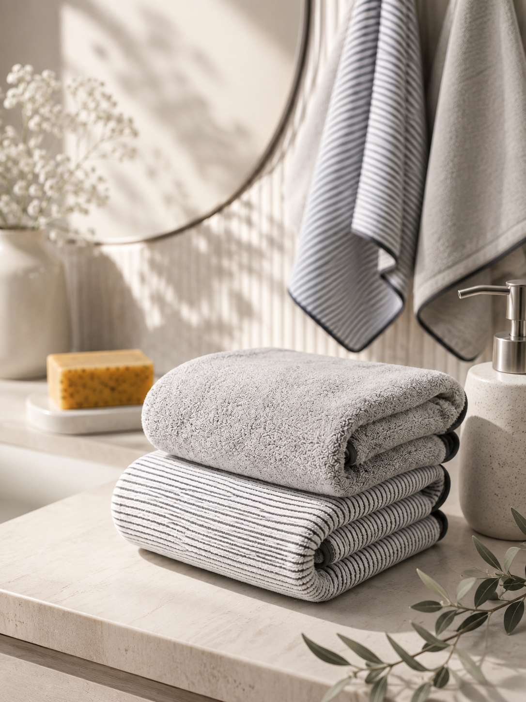 Bamboo Charcoal Luxury Spa Bath Towel