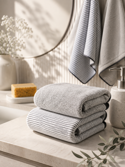 Bamboo Charcoal Luxury Spa Bath Towel
