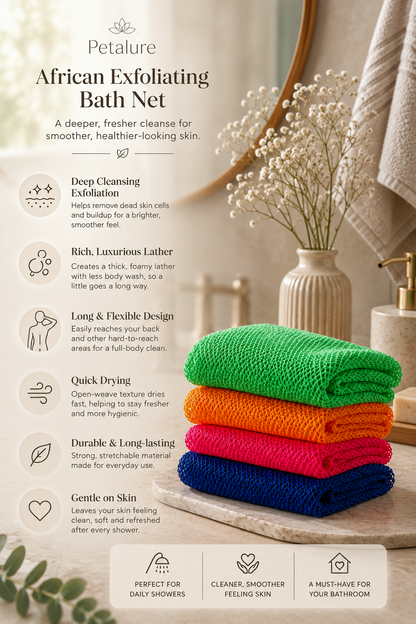 exfoliating african bath shower net