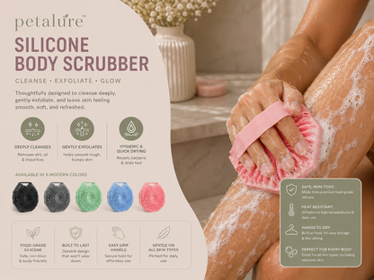 sensitive skin silicone shower brush